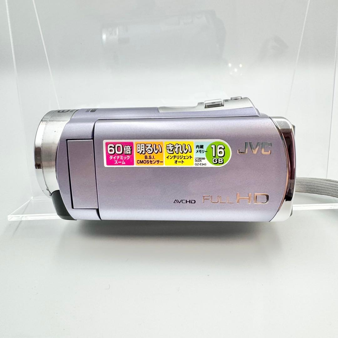【美品】JVC Everio GZ-E345-V ビデオカメラ バイオレット