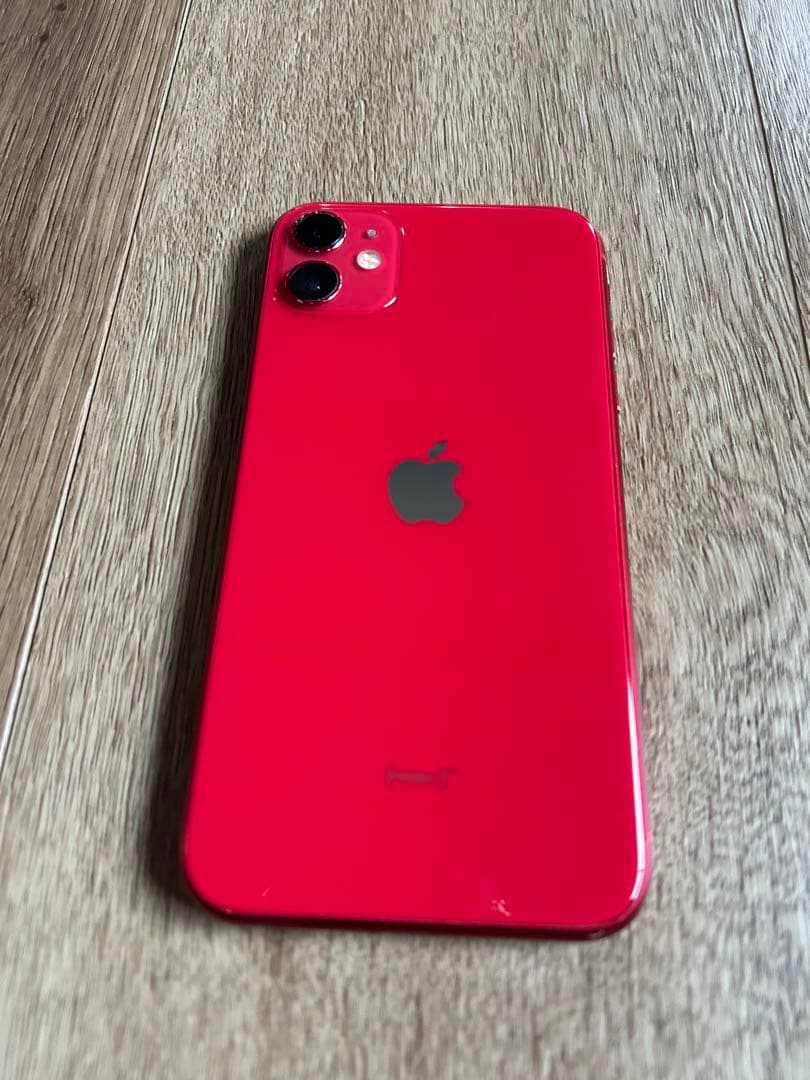 Apple iPhone 11 赤バッテリー残量91%