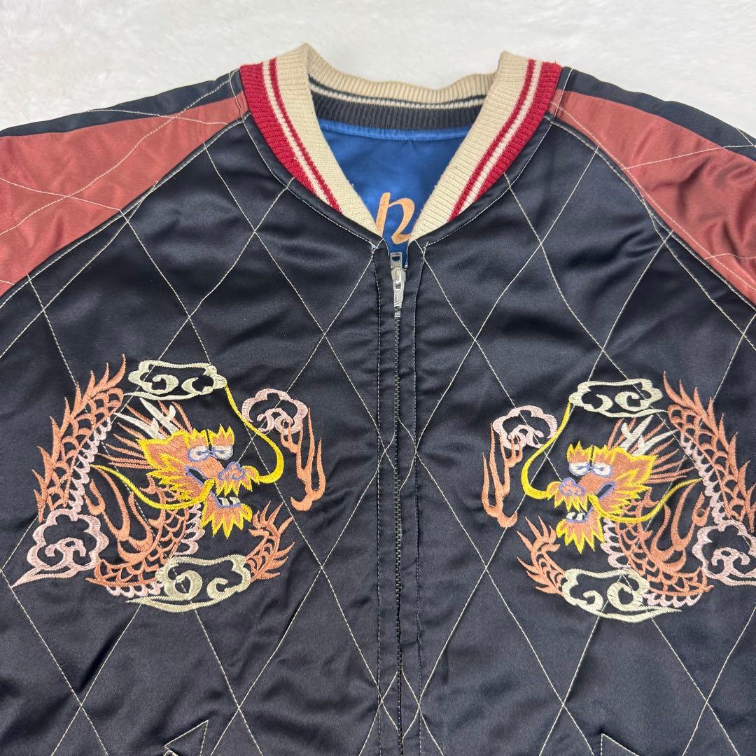 テーラー東洋 リバーシブル 虎 龍 刺繍 スカジャン M18484 M