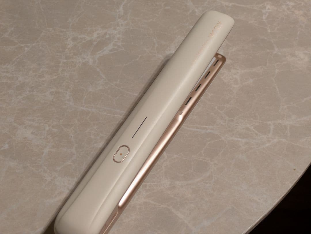 Kiboerヘアアイロン ホワイト/ゴールド