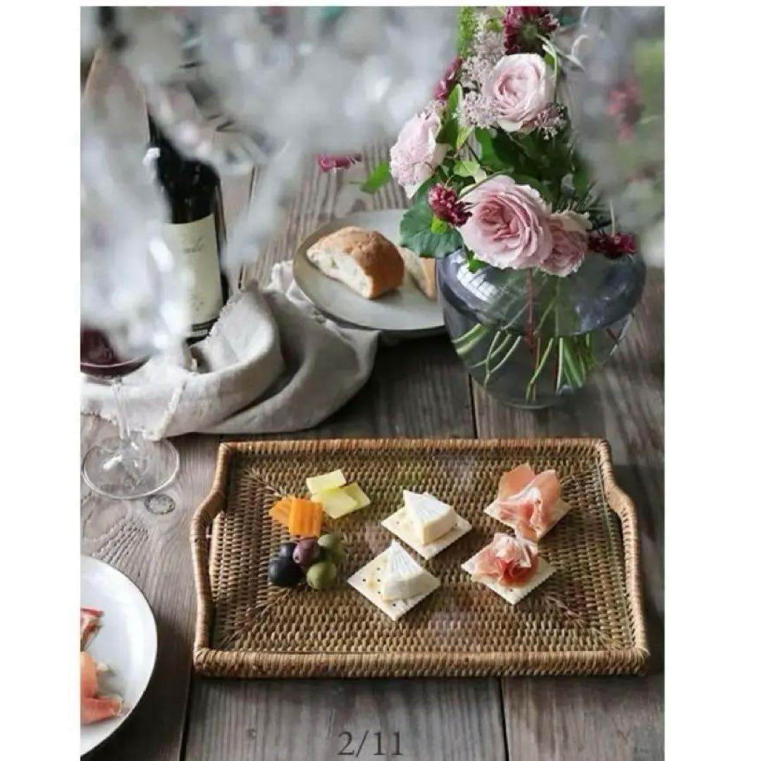 バオルジィ♡ラタンガラストレー♡Sサイズ♡サラグレース♡美品♡ナチュラルカラー