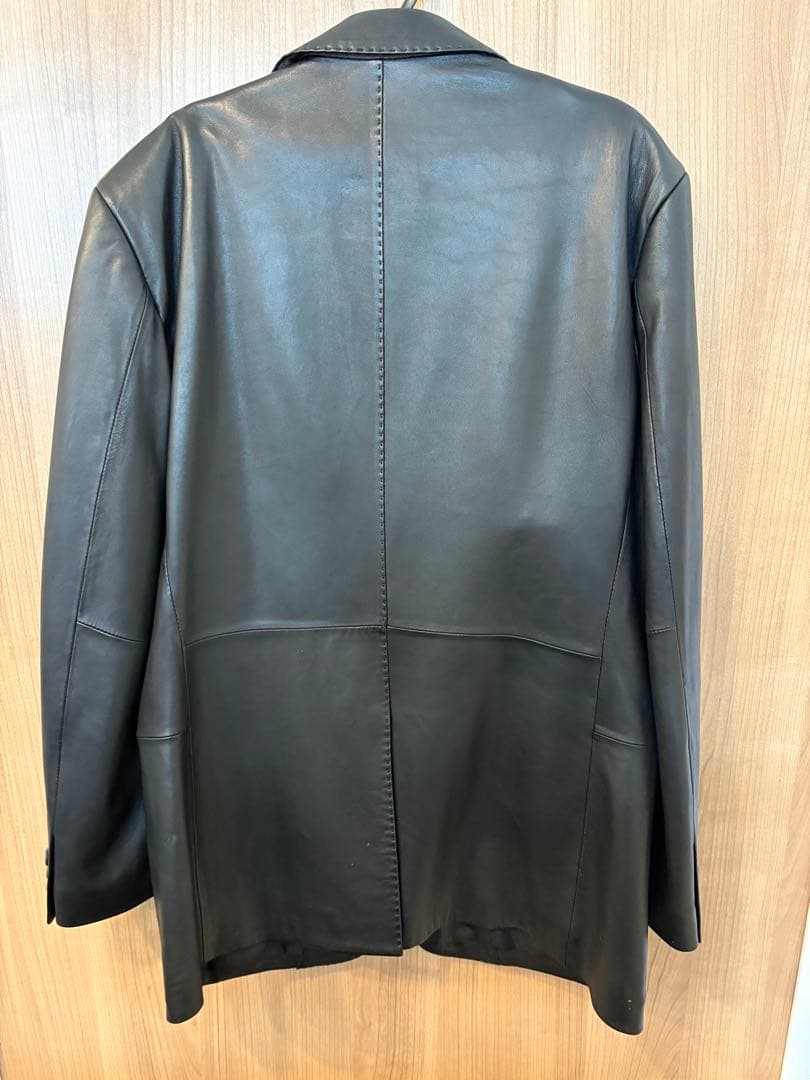 J.PRESS ジェイプレス ラムレザーテーラードジャケット 黒 Ｌサイズ