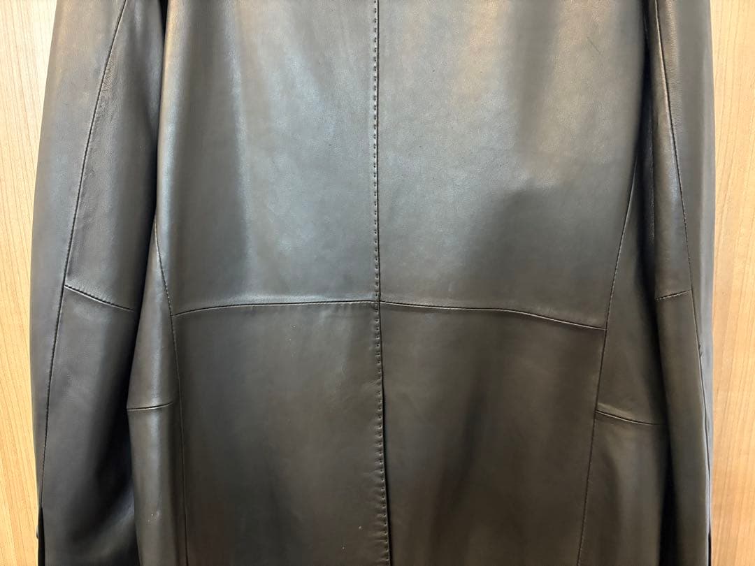 J.PRESS ジェイプレス ラムレザーテーラードジャケット 黒 Ｌサイズ