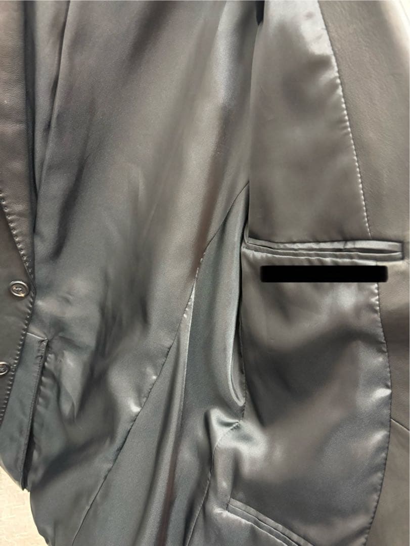 J.PRESS ジェイプレス ラムレザーテーラードジャケット 黒 Ｌサイズ