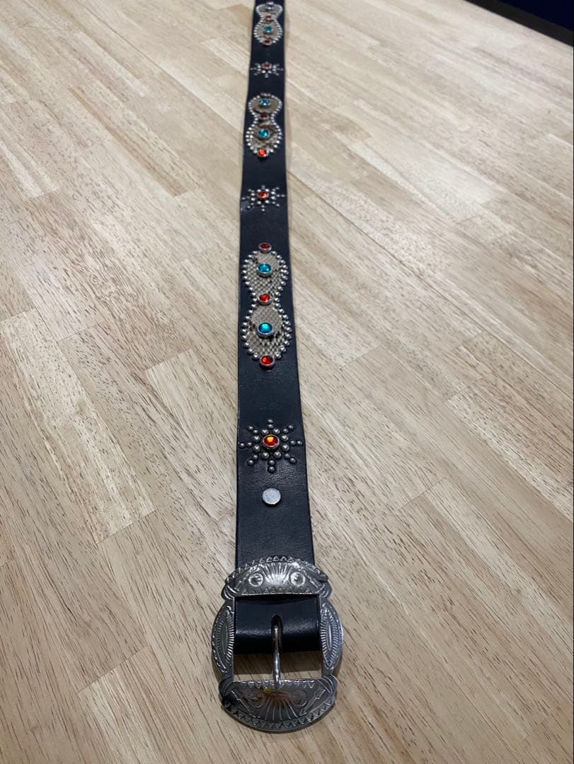 013 本革 W38 スタッズ ベルト ビンテージ ヴィンテージ HTC