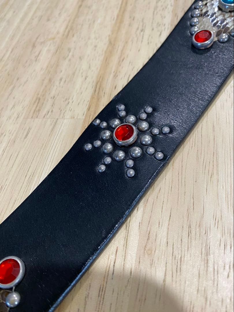 013 本革 W38 スタッズ ベルト ビンテージ ヴィンテージ HTC