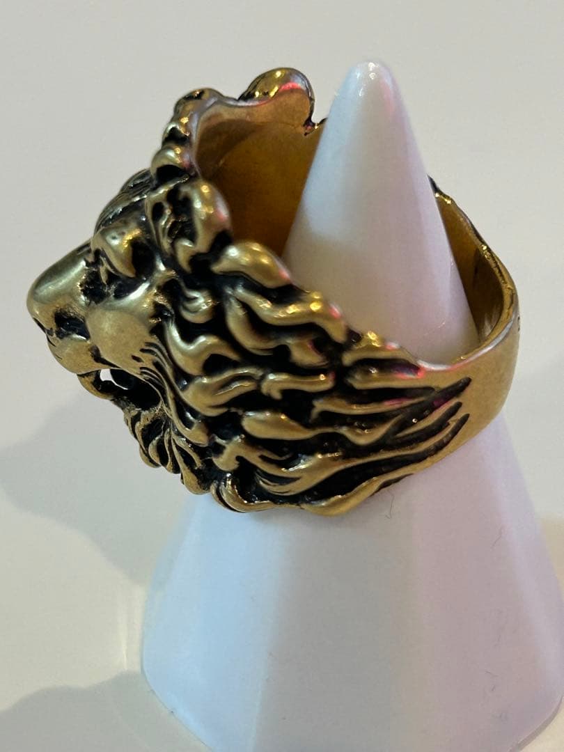 GUCCI ライオンヘッド ゴールドリング　23号