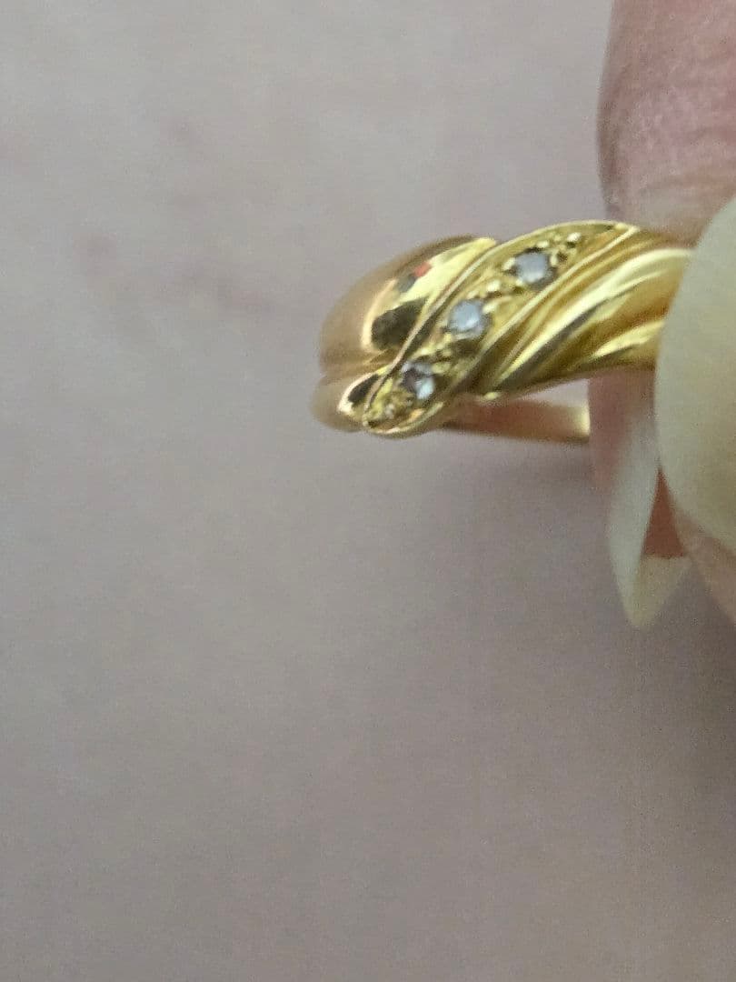 ジュエリーマキ　K18 　天然ダイヤモンドリング　10号