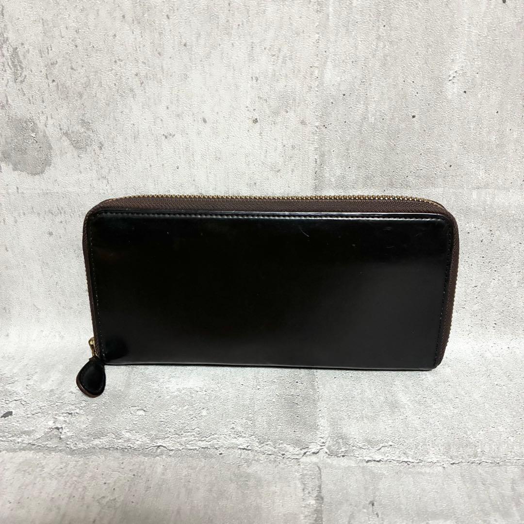 【美品】GANZO ガンゾ ラウンドファスナー 長財布 ダークブラウン