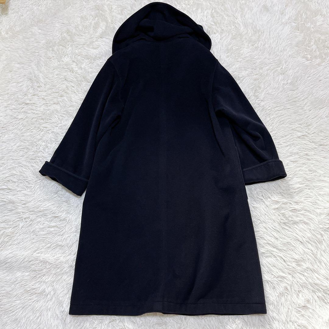 【美品】ポールスチュアート ロングコート ダッフル フード ウール 濃紺