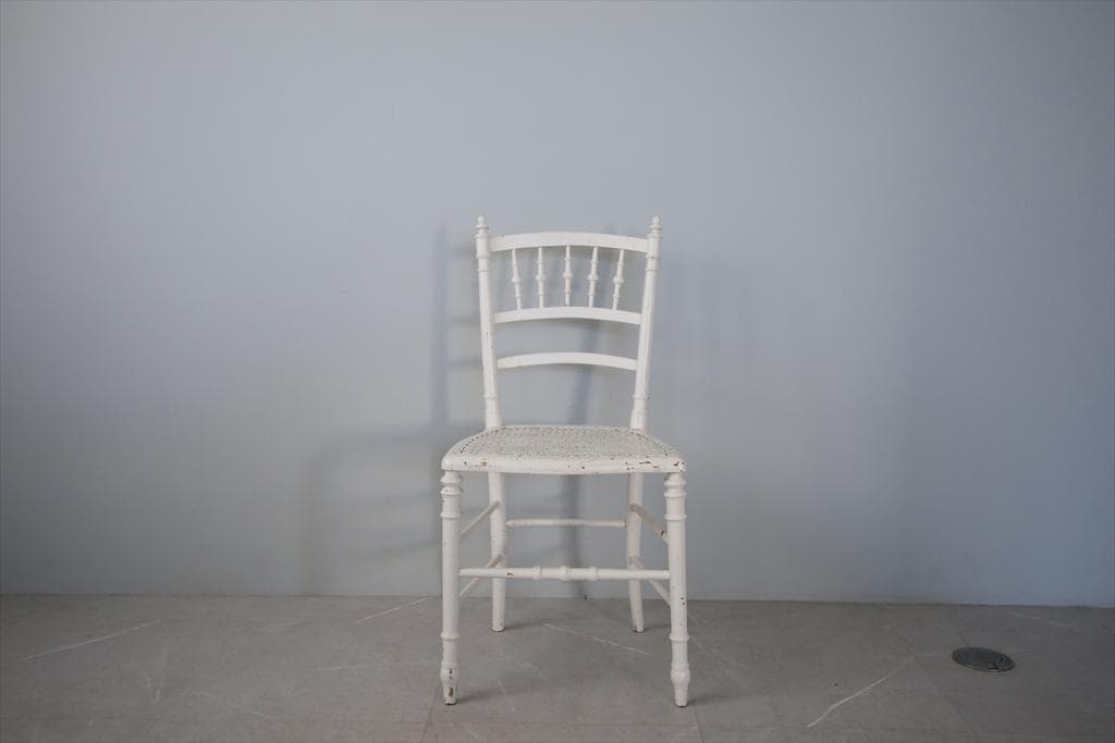 フランスアンティーク木製ベッドルームチェア/腰掛け椅子/寝室イス(89-18-3