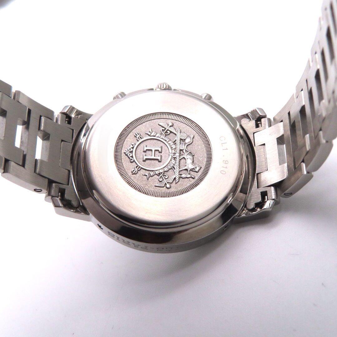 【エルメス】HERMES 腕時計 ’クリッパークロノグラフ‘ ブラック☆極美品☆