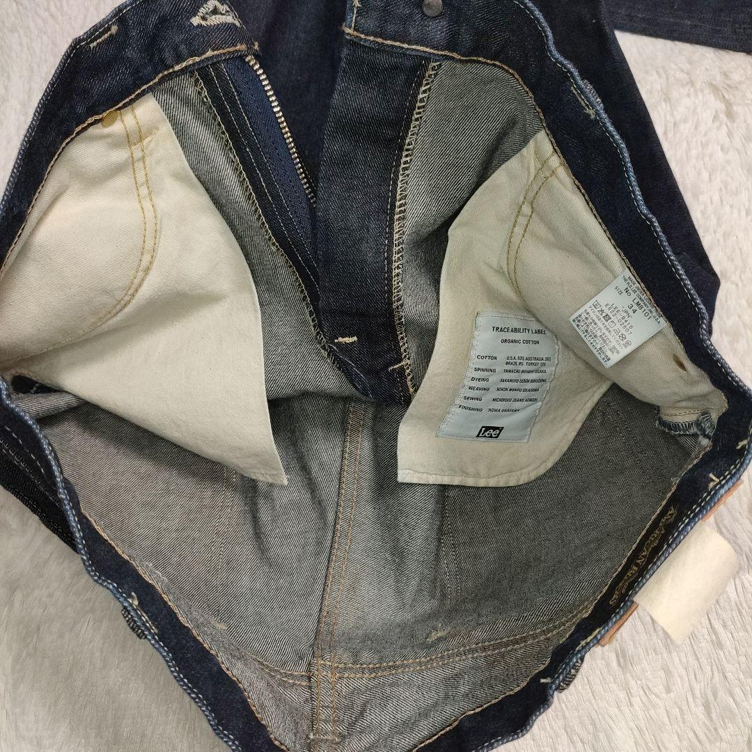 美品 Lee W34 101Z LM8101 ストレートデニム 日本製 濃紺