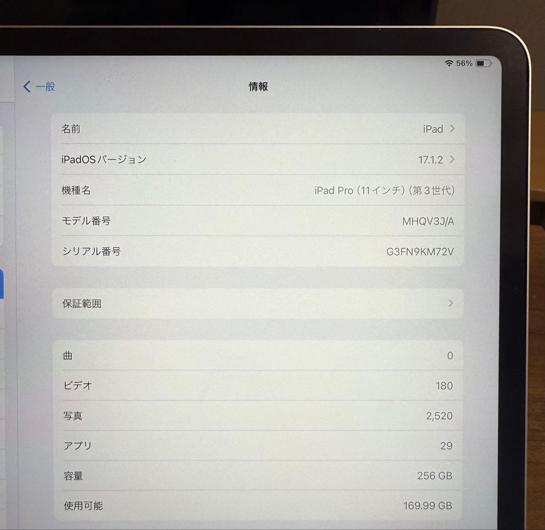 iPad Pro 11inch 第3世代 256GB