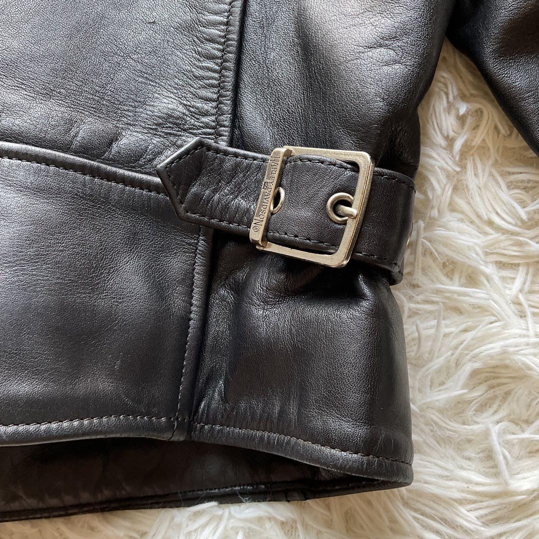 人気✨ハーレーダビッドソン　カウレザージャケット　シングルライダース　XXL 黒