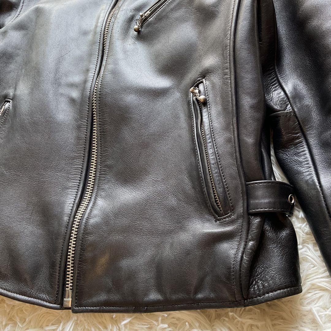 人気✨ハーレーダビッドソン　カウレザージャケット　シングルライダース　XXL 黒