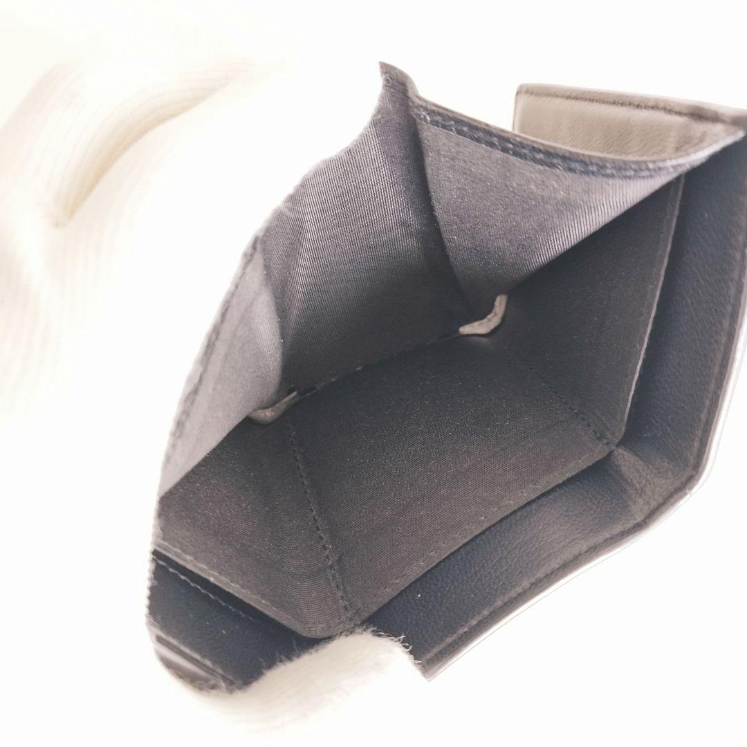 良品✨バレンシアガ　三つ折り財布　ミニウォレット　小銭入れ　ブラック　レザー