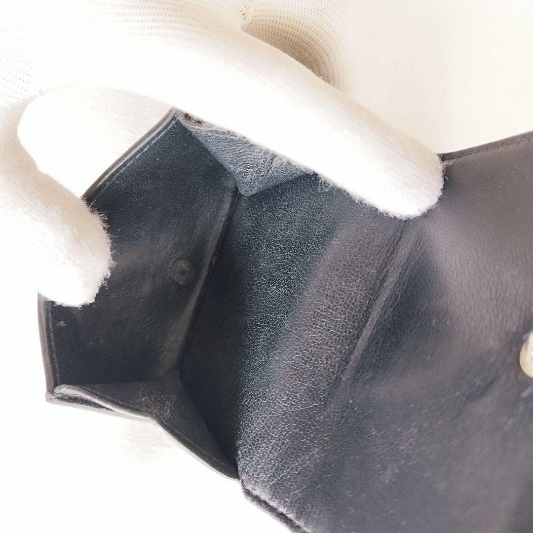 良品✨バレンシアガ　三つ折り財布　ミニウォレット　小銭入れ　ブラック　レザー