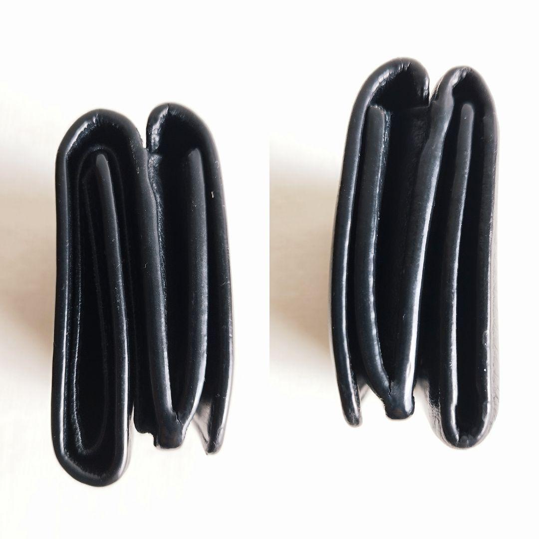 良品✨バレンシアガ　三つ折り財布　ミニウォレット　小銭入れ　ブラック　レザー