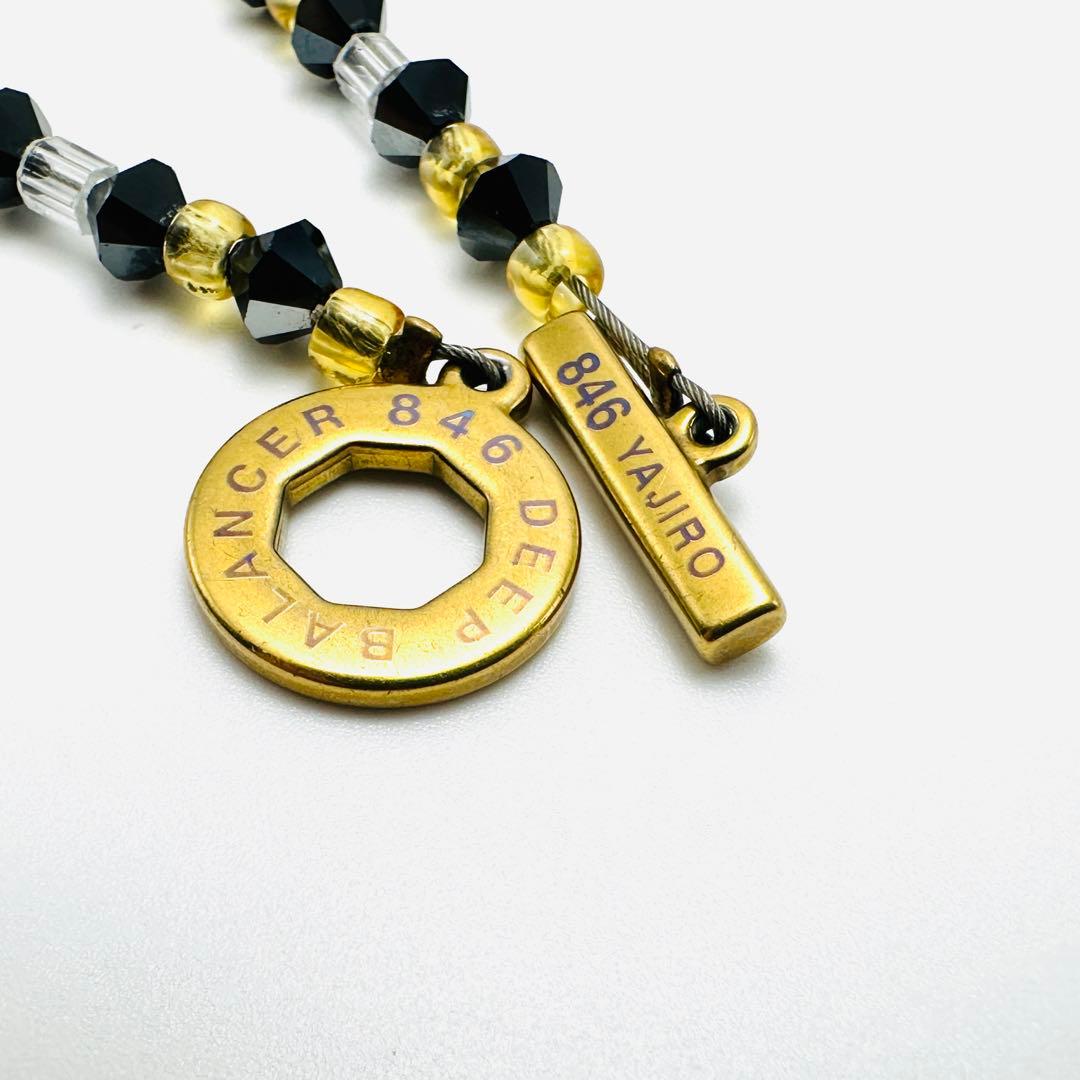 846 YAJIRO 4シリーズ　ネックレ　GOLDTITA22 ブラック