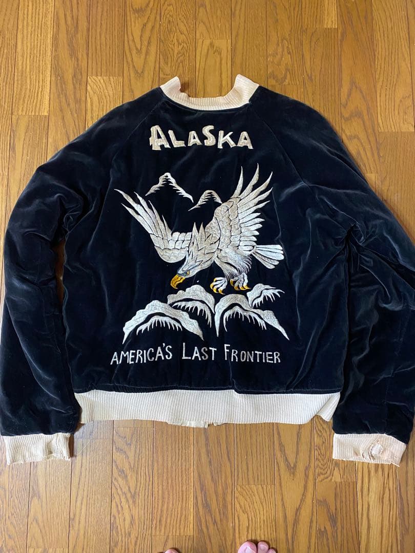 アラスカ ALASKA スカジャン スーベニアジャケット ビンテージ　Lサイズ
