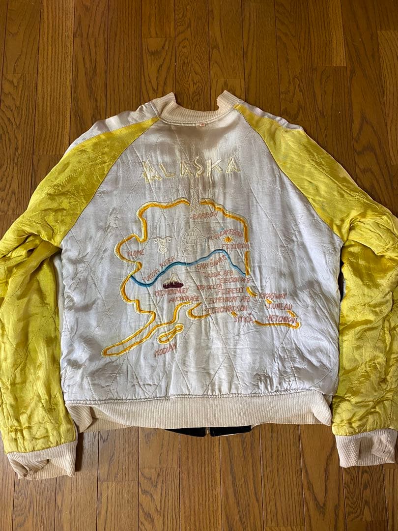 アラスカ ALASKA スカジャン スーベニアジャケット ビンテージ　Lサイズ