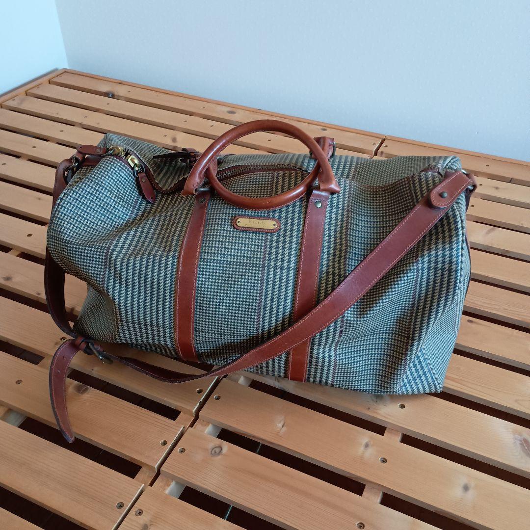 Polo チェック柄ボストンバッグ