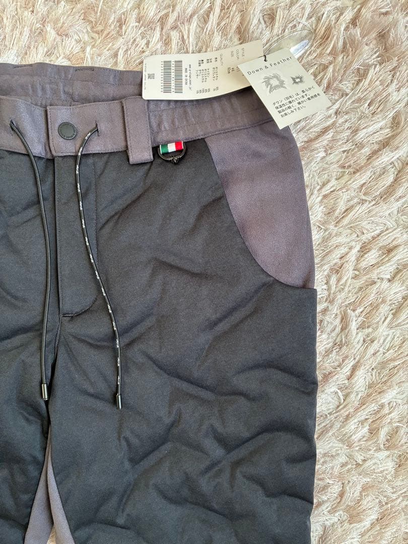 g-stageゴルフ　マイクロスエード ダウン パンツ　ブラック46 L