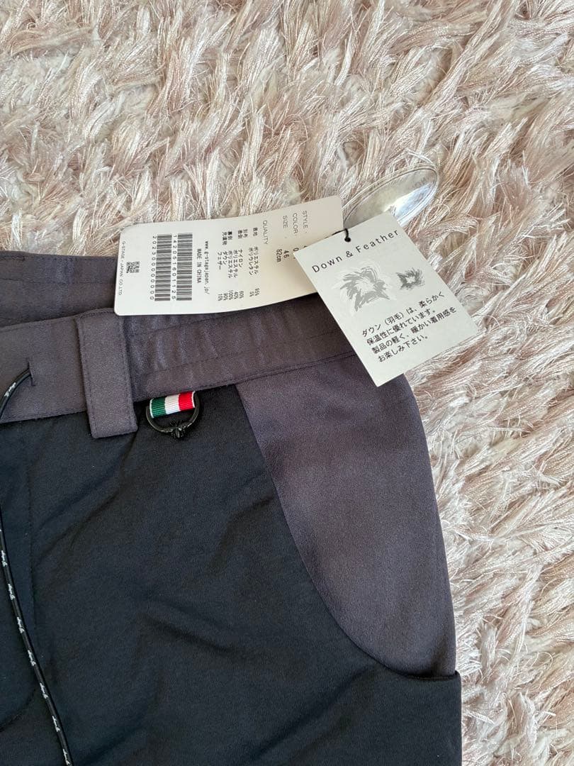 g-stageゴルフ　マイクロスエード ダウン パンツ　ブラック46 L