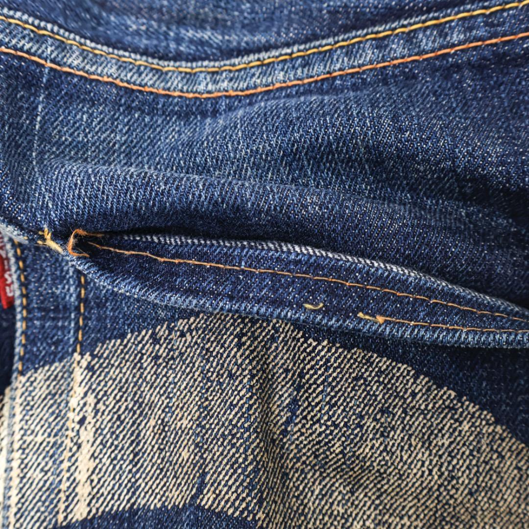 H3498-35◾️エヴィス　大黒　ピックカモメ　インディゴ　ジーンズ　Y2K