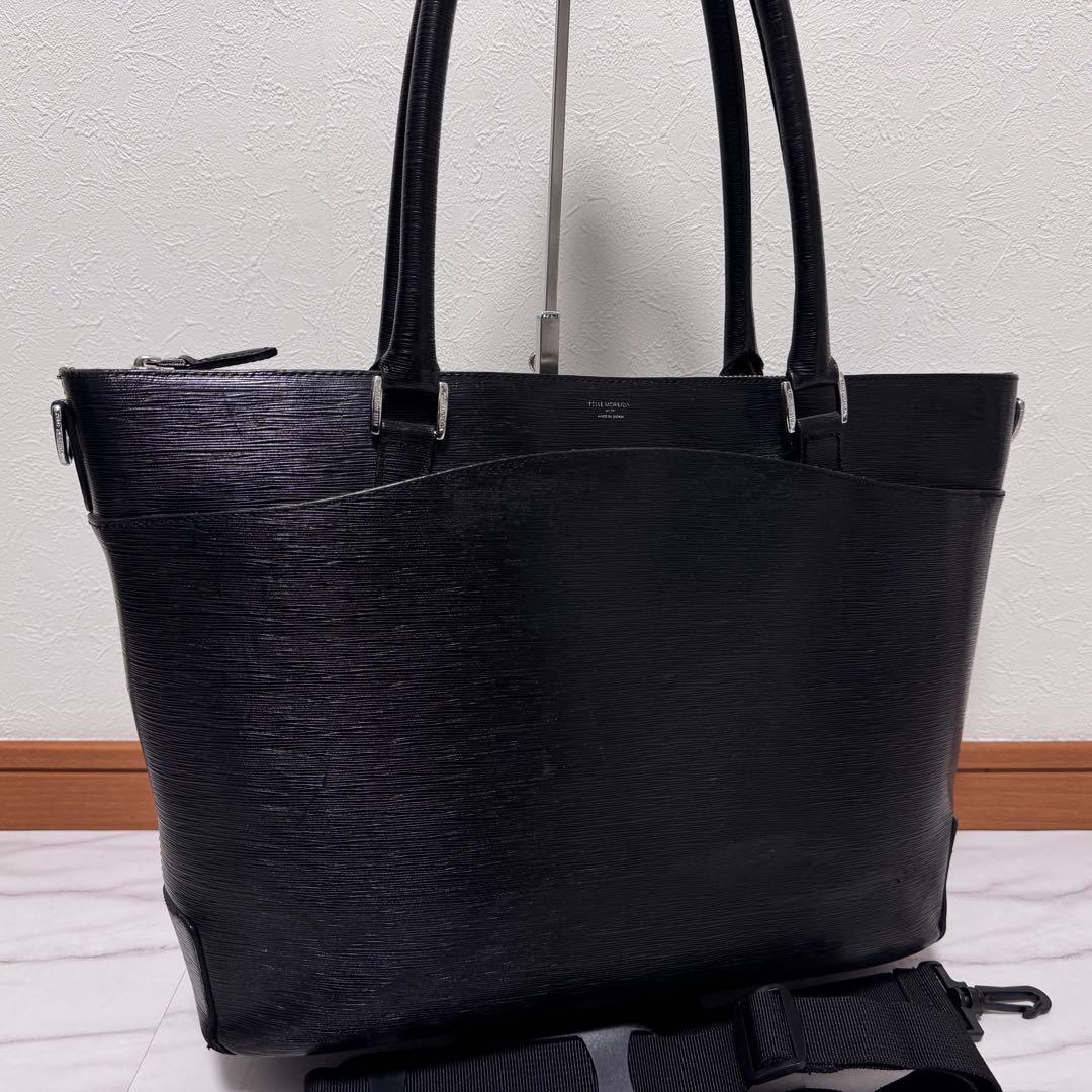 ペッレモルビダ キャピターノ 2way ビジネスレザートート 黒 CA206A