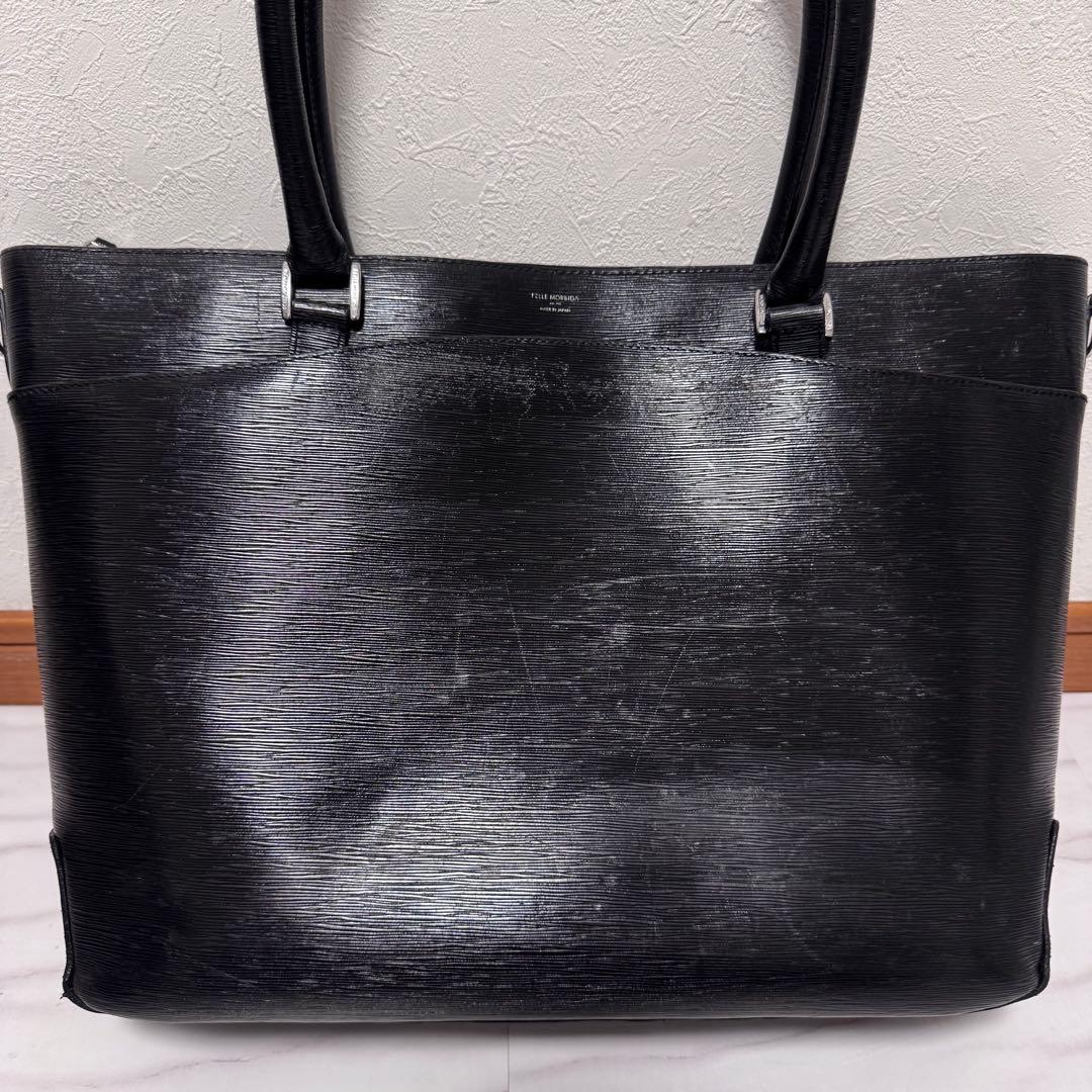 ペッレモルビダ キャピターノ 2way ビジネスレザートート 黒 CA206A