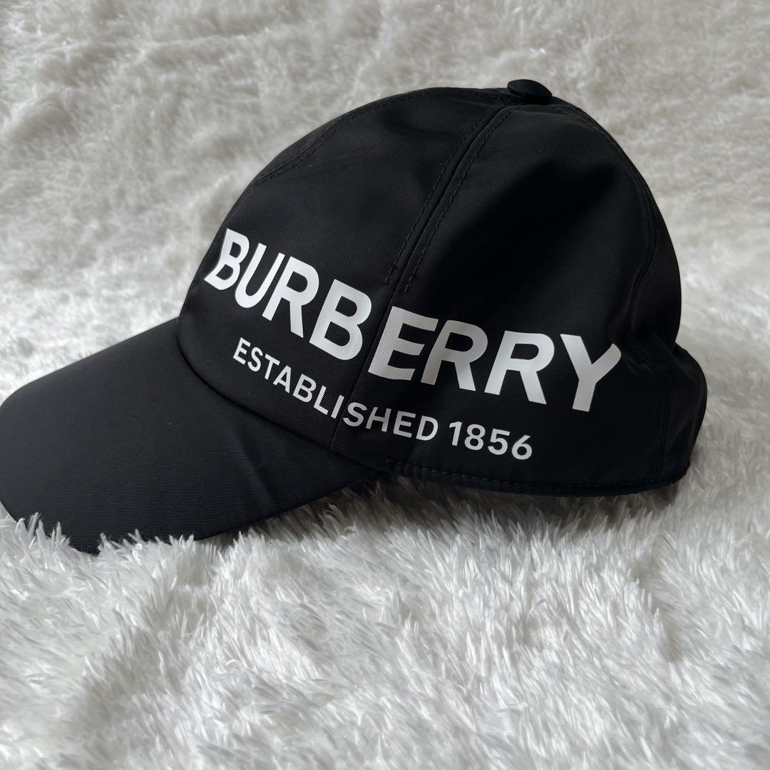 【美品】BURBERRY ホースフェリー 黒 ベースボールキャップ