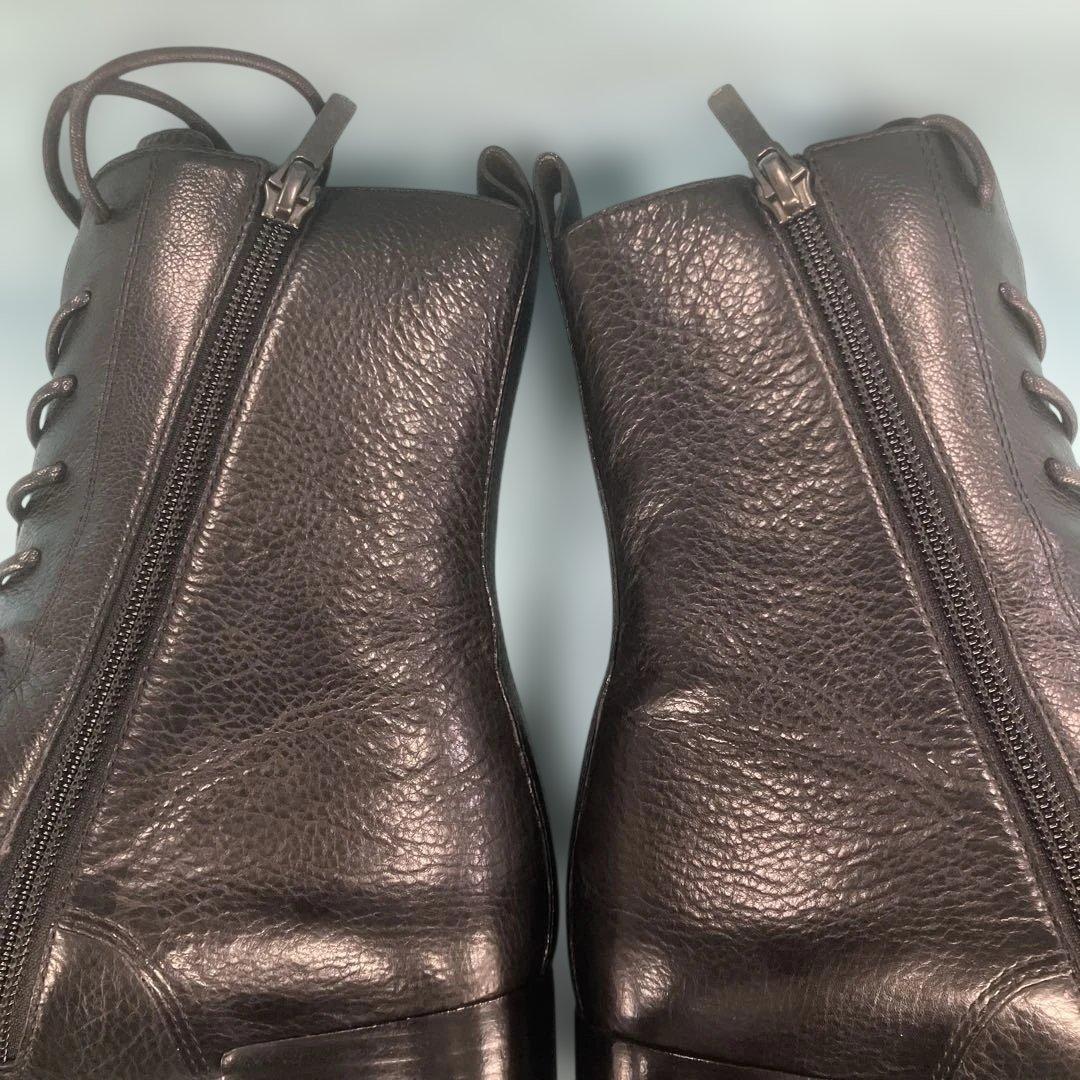 ヨシトデオランジェ　黒レザーショートブーツ　23センチ