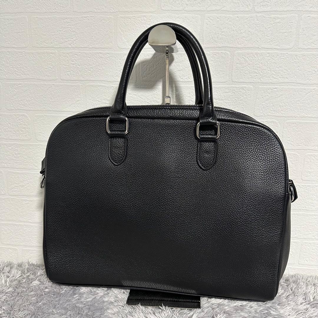 未使用級美品　MURA ムラ　ビジネスバッグ　ブラック　黒　レザー