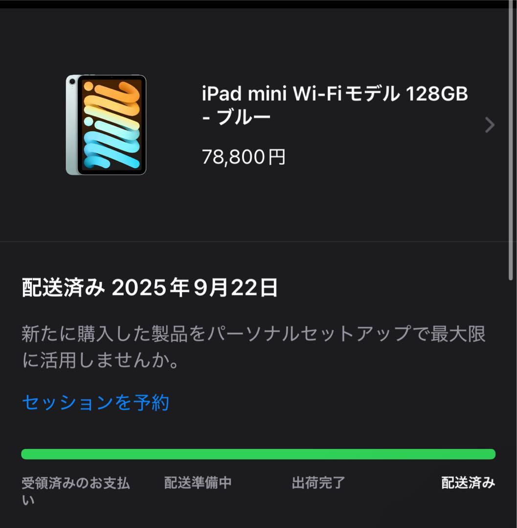 【新品未開封】iPad mini第7世代Wi-Fi 128GB ブルー