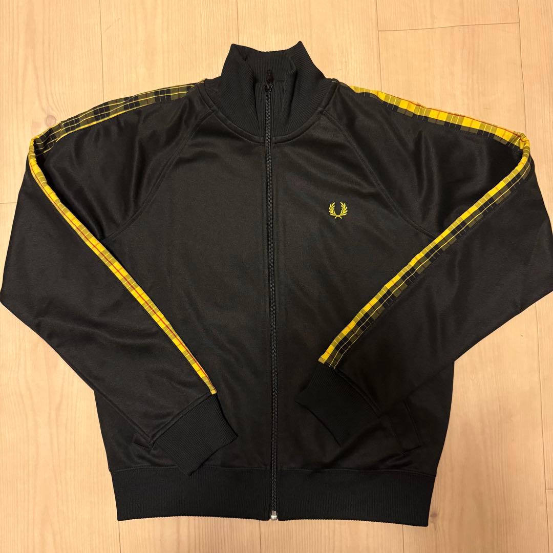 FRED PERRY 黄色 チェック ジャージ パーカー サイズ10