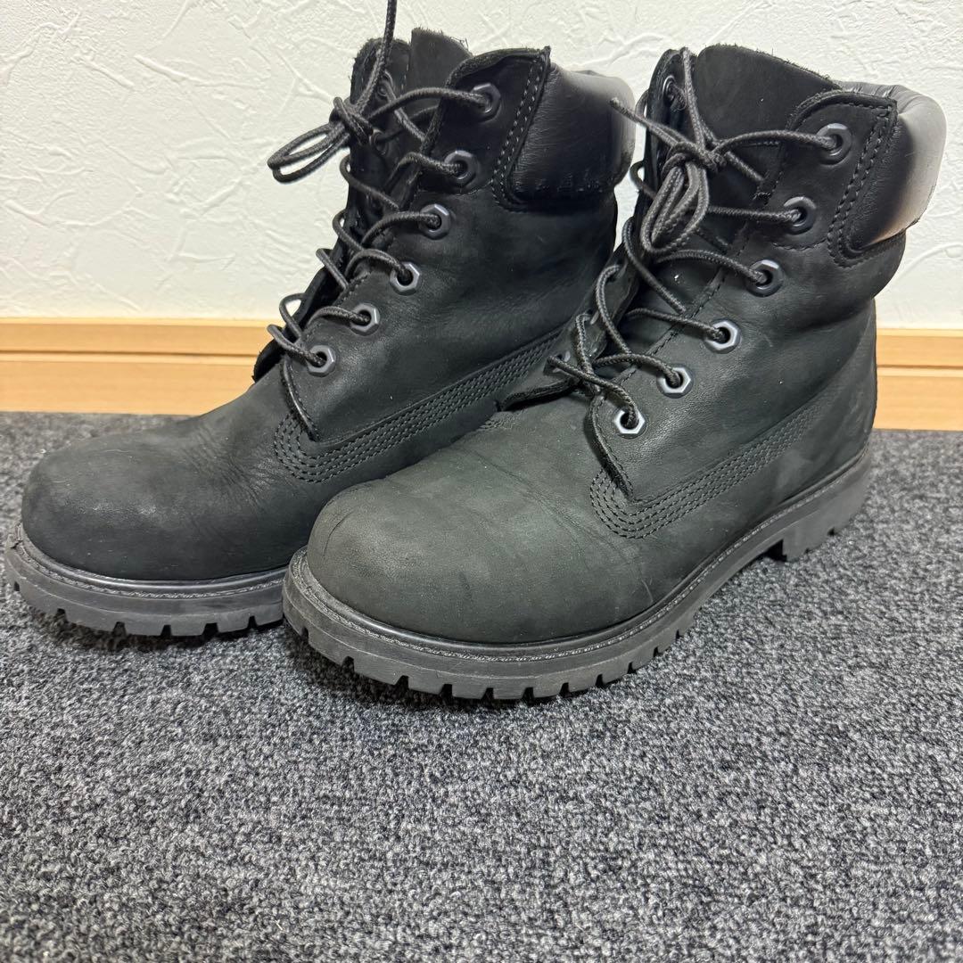 美品! Timberland 黒 ヌバック 6インチブーツ 25cm