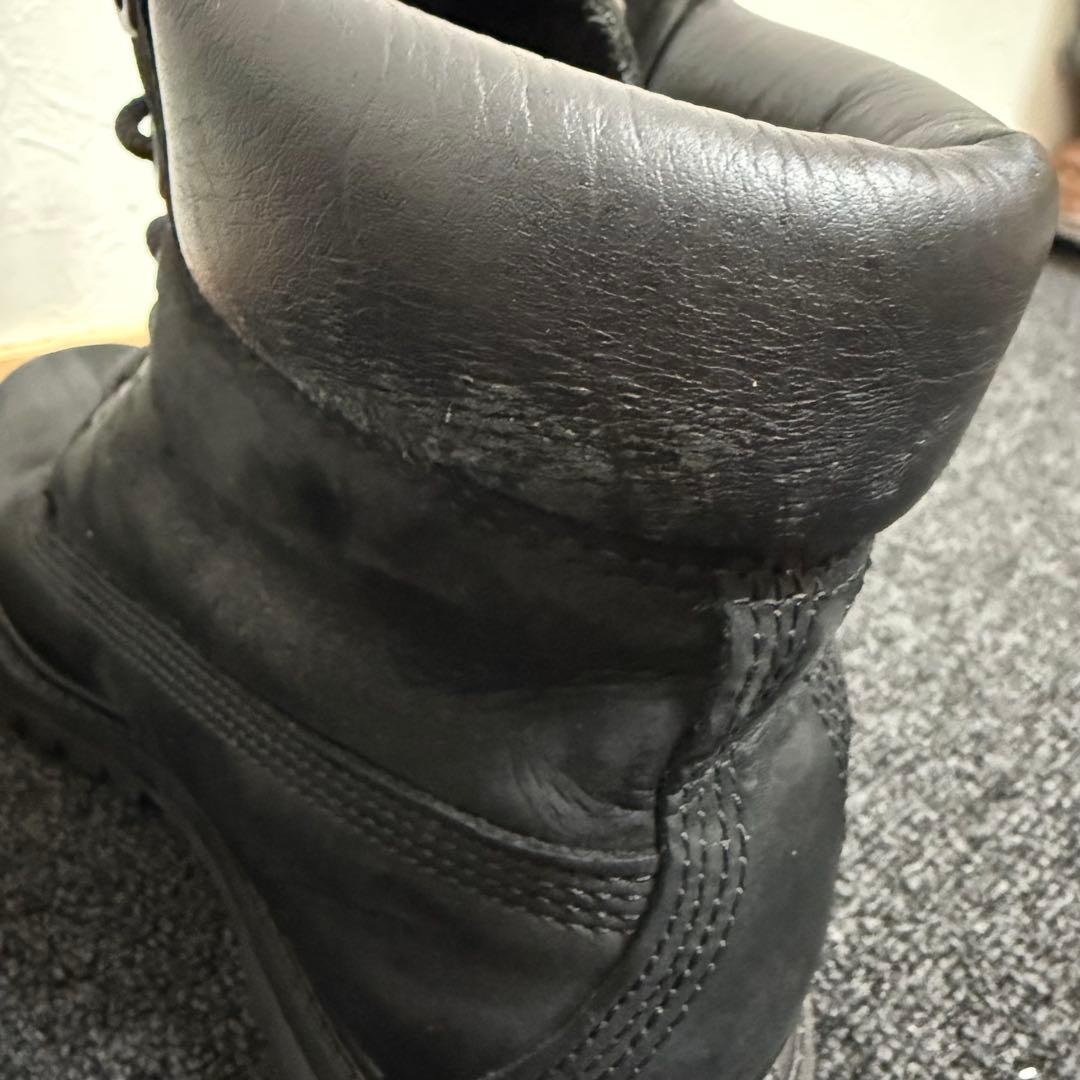 美品! Timberland 黒 ヌバック 6インチブーツ 25cm