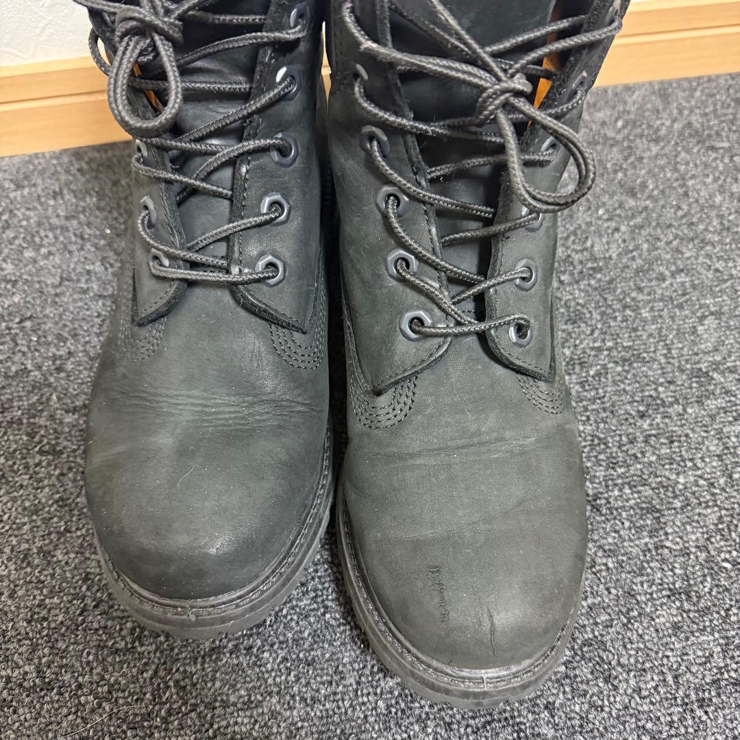 美品! Timberland 黒 ヌバック 6インチブーツ 25cm