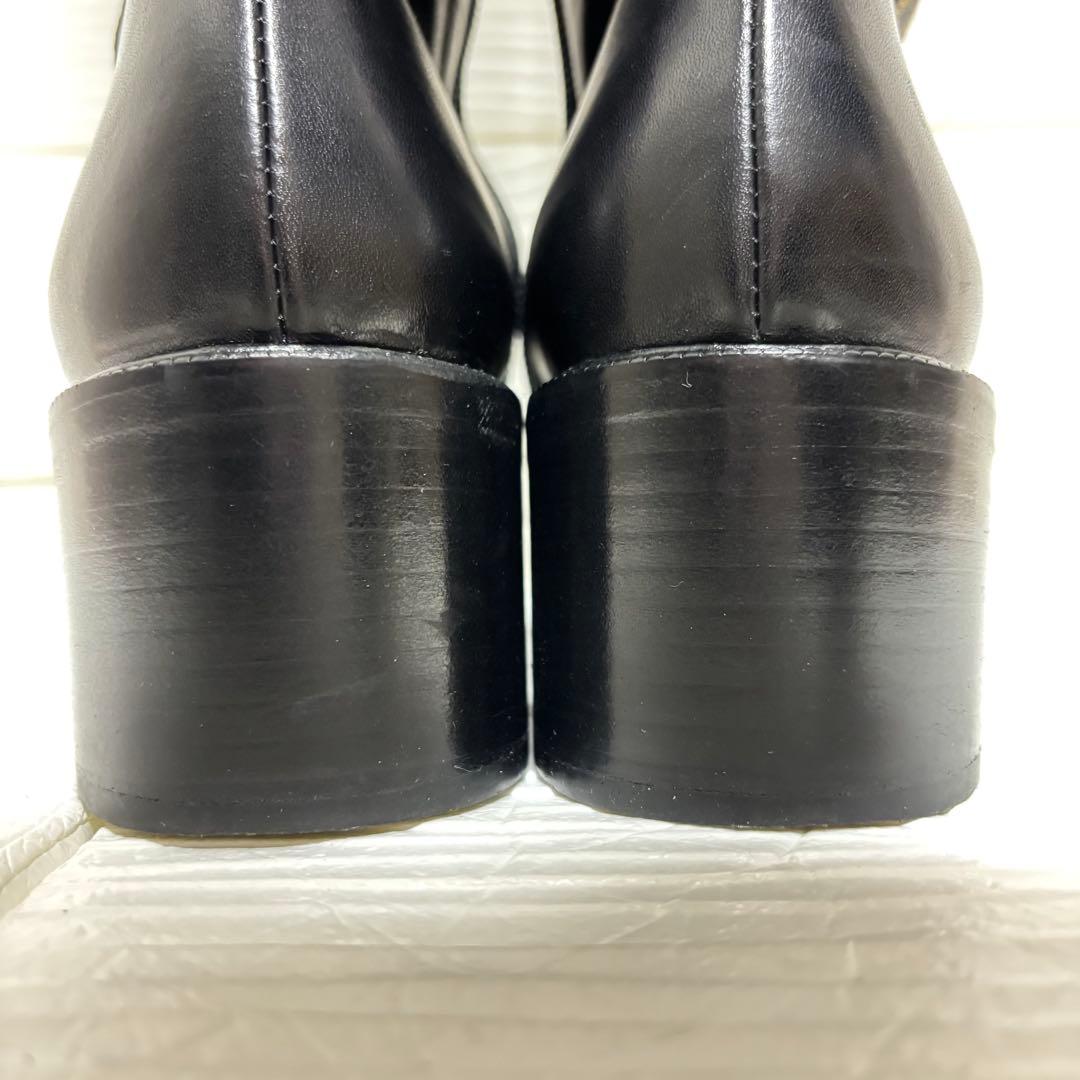 【極美品】FENDI ロングブーツ サイドロゴ ブラック レザー 本革 36