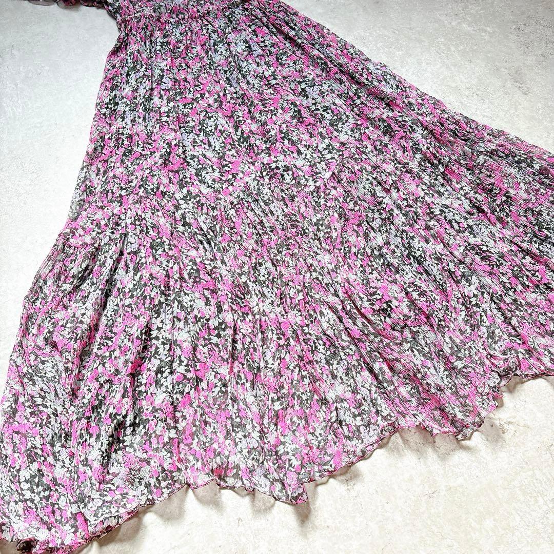 AYK 様ご予約✨美品イザベルマラン　シルクフラワープリントティアードワンピース