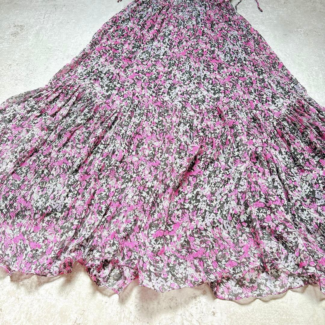 AYK 様ご予約✨美品イザベルマラン　シルクフラワープリントティアードワンピース