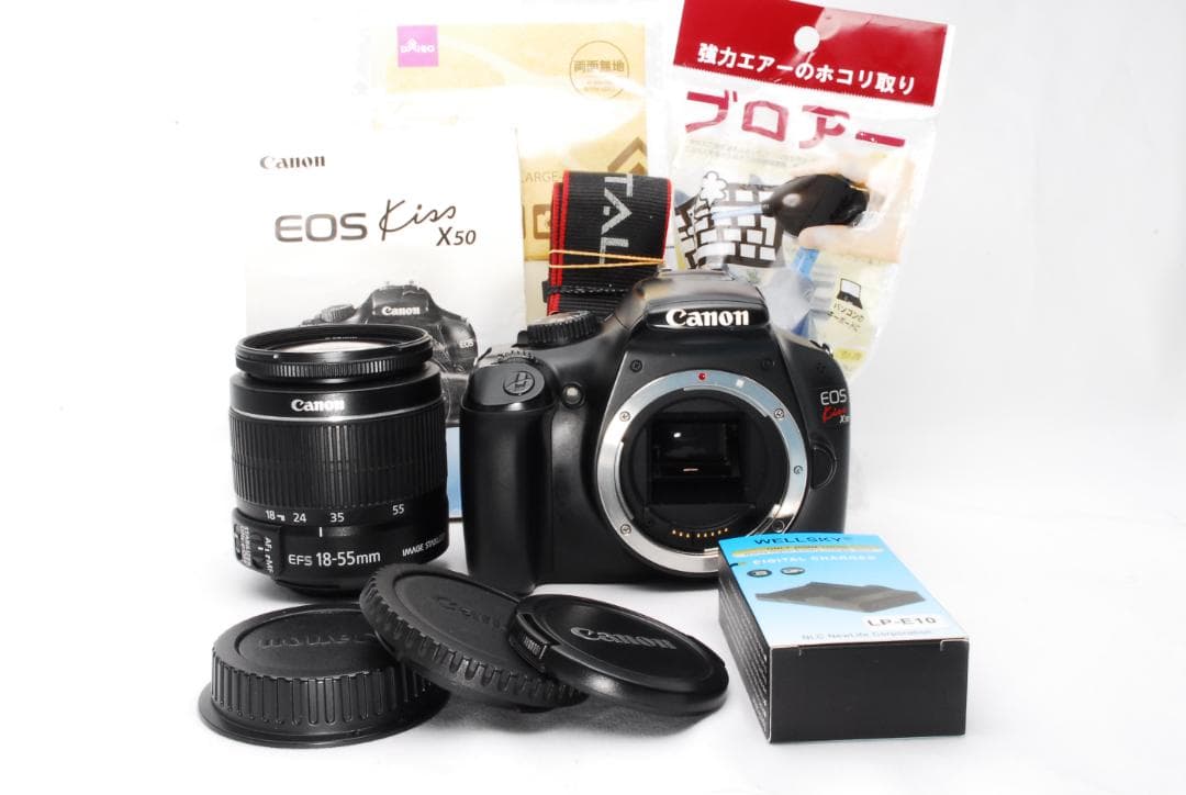【新品級】Canon Kiss X50 一眼レフカメラ スマホ転送 初心おススメ