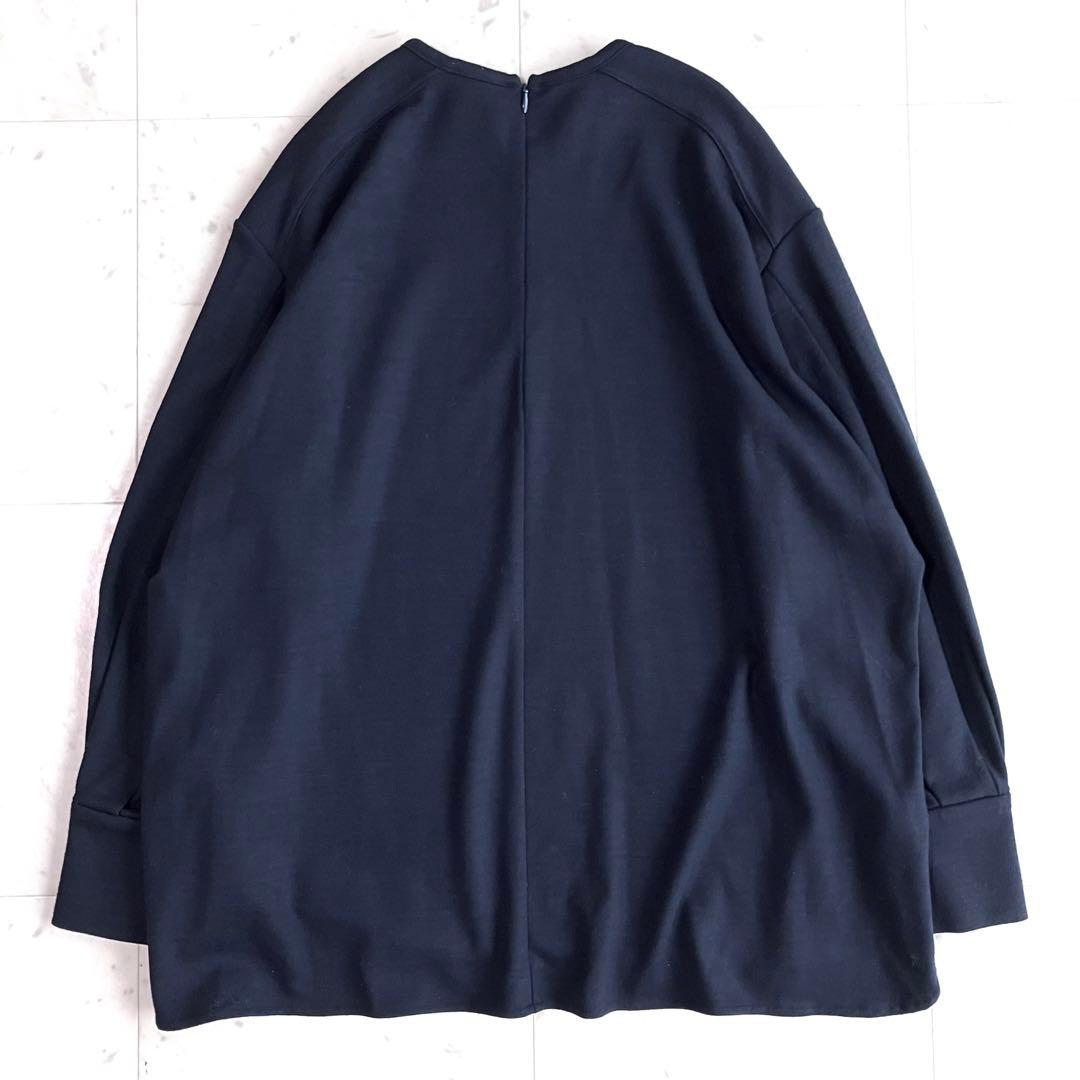 EBURE エブール クルーネック ブラウス　ソフトウール