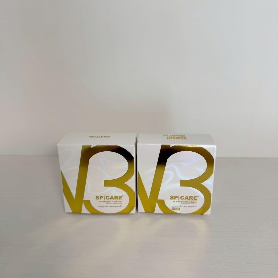 スピケアV3インテリジェントファンデーション 本体+詰替【正規品】ロット番号付き