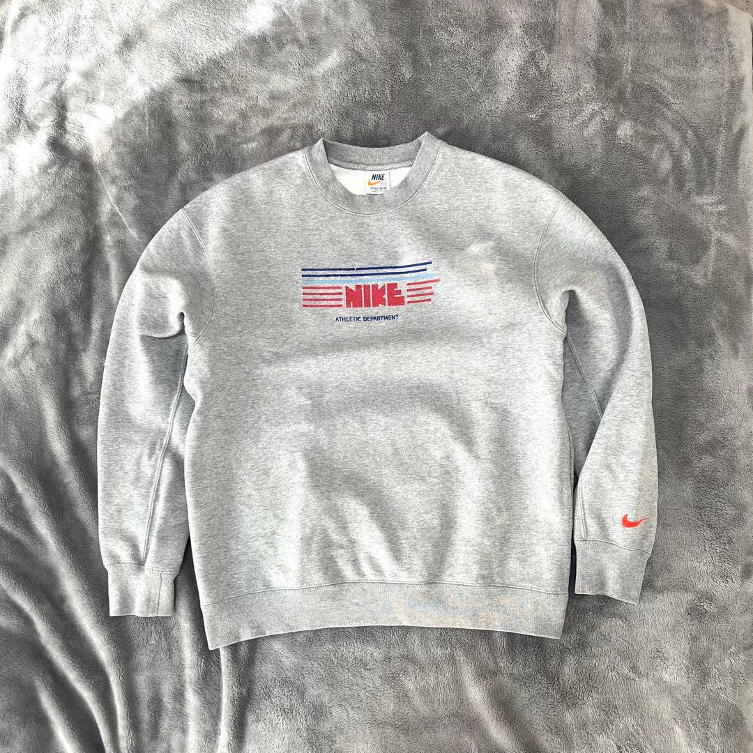 s*様 ★希少レア★NIKE ナイキ ゴツナイキ スウェット L グレー センタ