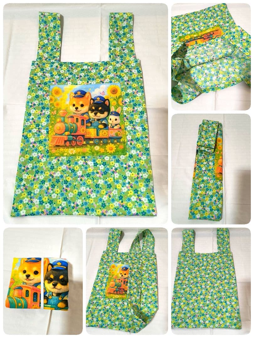 豆柴助様】ハンドメイドオーダー★柴犬★ハンカチ&エコバッグ&ストラップ　8点