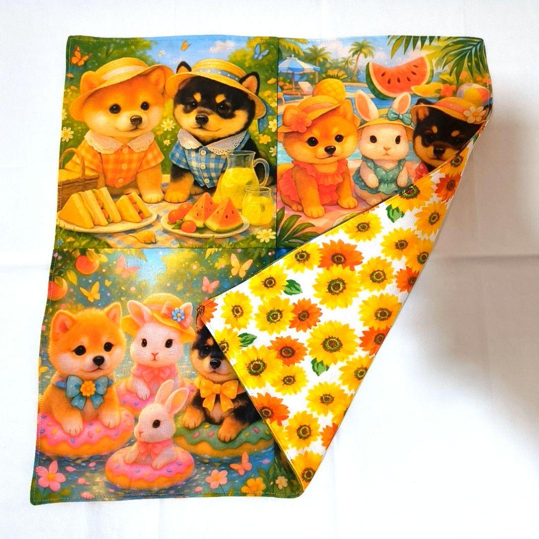 豆柴助様】ハンドメイドオーダー★柴犬★ハンカチ&エコバッグ&ストラップ　8点