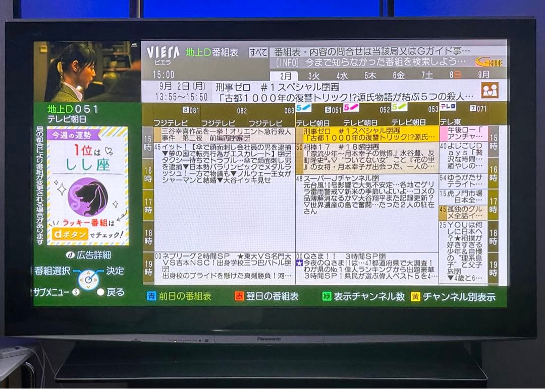 Panasonic 65インチ プラズマTV パナソニック TH-65PZ800